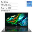 Acer Aspire 5 17.3-in laptop, Intel Core i5-1335U – 16GB RAM, 1TB SSD