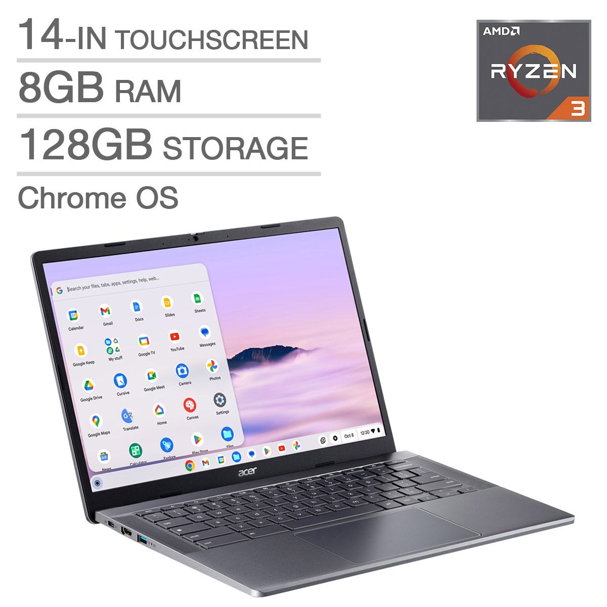 Acer Chromebook Plus 514 CB514-3HT-R8RB, AMD Ryzen 3 7320C