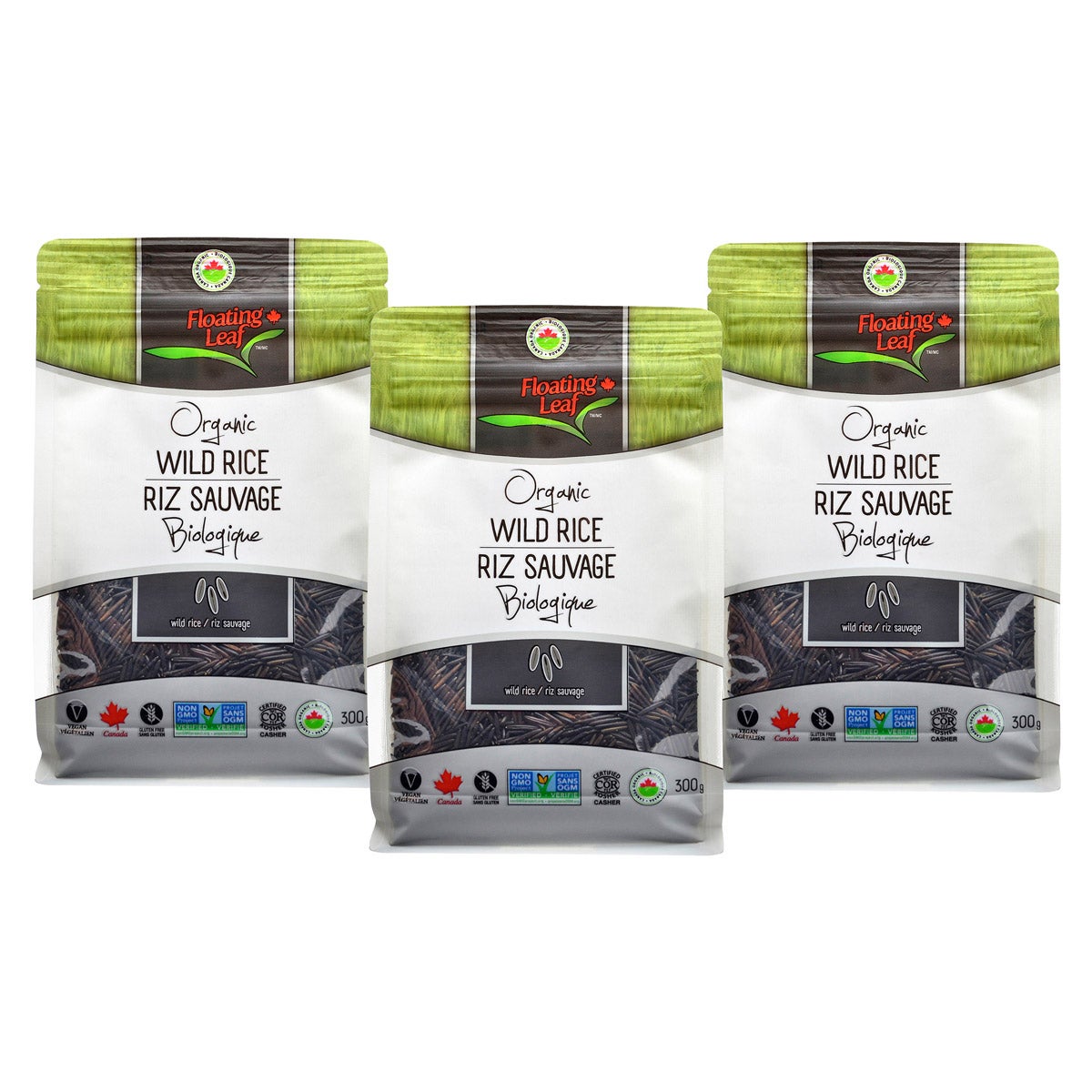 Floating Leaf Organic Wild Rice, 3 × 300 g