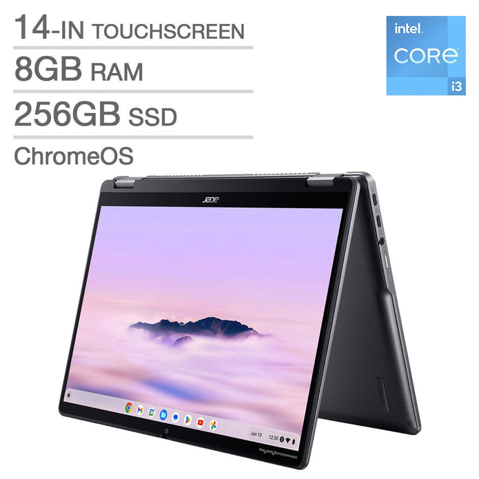 Acer Spin 514 14.0-in. Touchscreen Chromebook Plus Intel Core i3-1315U– 8GB RAM, 256GB SSD