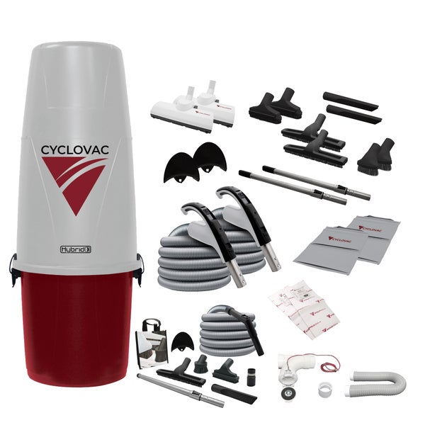 Cyclovac Nitro Max XL - Central Vacuum with 2 Air Attachment Kits and 1 Garage Kit - 700 Airwatts