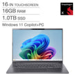 Acer Aspire 16 AI Copilot+ PC. 16-in Touchscreen Laptop, Qualcomm Snapdragon X X1-26-100 – 16GB RAM, 1TB SSD