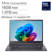 Acer Aspire 14 AI Copilot+ PC, 14.0-in Laptop, Intel Core Ultra 5 226V- 16 GB RAM, 1TB SSD