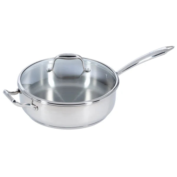 Lagostina Stainless Steel Sauté Pan with Lid, 28 cm (5 L)