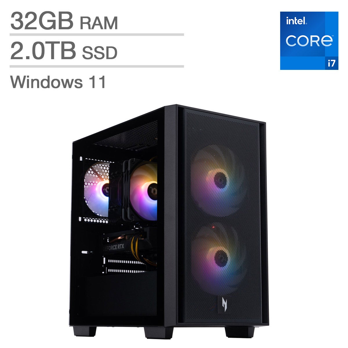 Acer Nitro 60 Gaming Desktop, Intel Core i7-14700F - 32GB RAM, 2 TB SSD, 8 GB NVIDIA GeForce RTX 5060