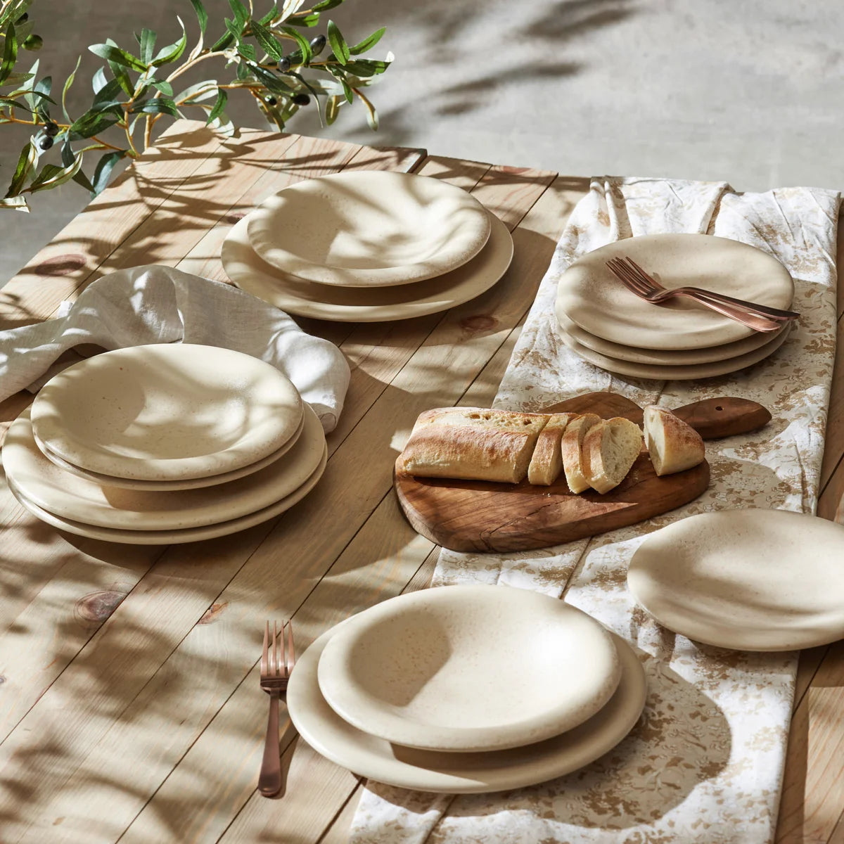 Stone Lain Aro Stoneware Dinnerware Set, 12-pieces