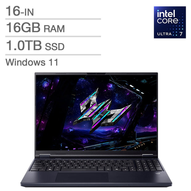 Acer Predator Helios Neo 16 AI Gaming Laptop, 16-in. Intel Core Ultra 7 255HX – 16GB RAM, 1TB SSD, 8 GB Nvidia GeForce RTX5070