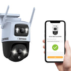 Defender AI POWERED Guard Pro 3K PLUS Dual Lens PTZ Wi-Fi Plug-in Security Cameras, 2 Pack
