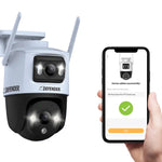 Defender AI POWERED Guard Pro 3K PLUS Dual Lens PTZ Wi-Fi Plug-in Security Cameras, 2 Pack