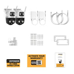 Defender AI POWERED Guard Pro 3K PLUS Dual Lens PTZ Wi-Fi Plug-in Security Cameras, 2 Pack