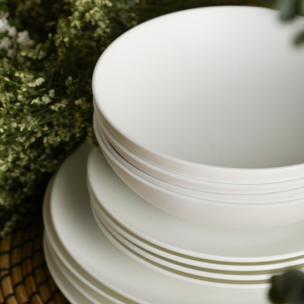 Stone Lain Taglio Bone China Dinnerware Set, 12-pieces