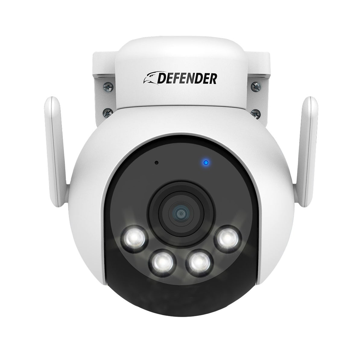 Defender AI POWERED 4K Everwatch PTZ 360 Degree Wi-Fi Outdoor Plug-in Power Security Camera, 2-pack