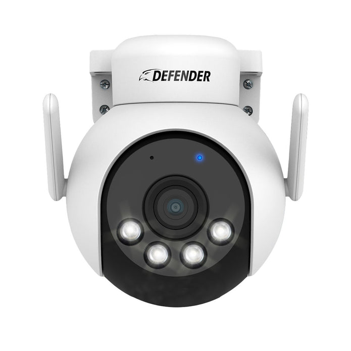 Defender AI POWERED 4K Everwatch PTZ 360 Degree Wi-Fi Outdoor Plug-in Power Security Camera, 2-pack
