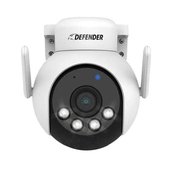 Defender AI POWERED 4K Everwatch PTZ 360 Degree Wi-Fi Outdoor Plug-in Power Security Camera, 2-pack
