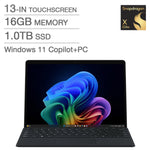 Microsoft Surface Pro Copilot+ PC 13-in. Touchscreen OLED Laptop Bundle, Qualcomm Snapdragon X Elite – 16GB RAM, 1TB SSD, Qualcomm Adreno graphics