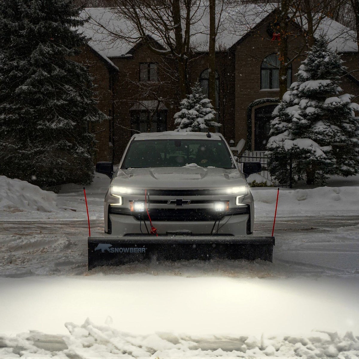 Snowbear T-Frame Snow Plow with Light Kit, 84 in. x 22 in.