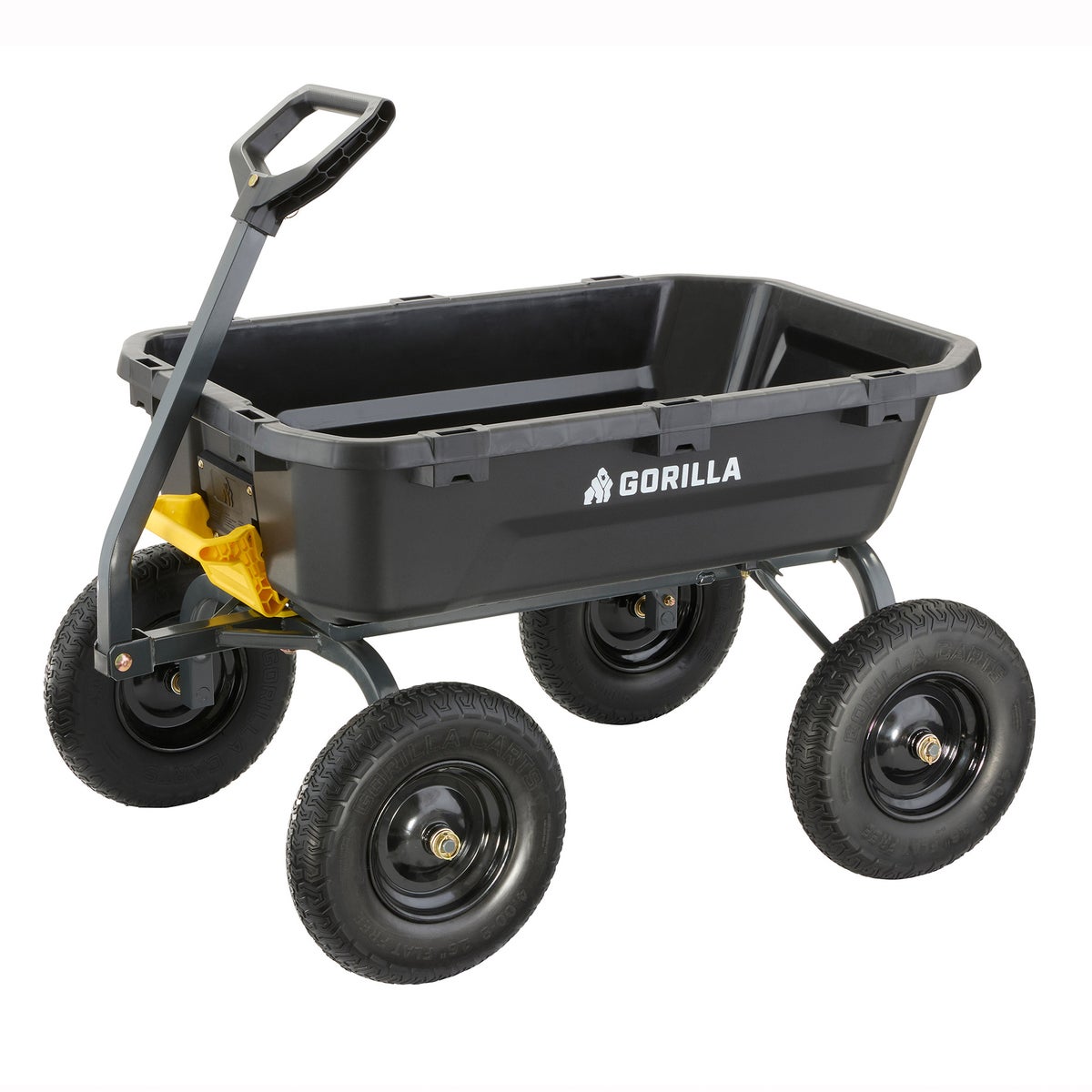 Gorilla 9 Cu. Ft. Heavy Duty Poly Dump Cart with Flat Free Tires