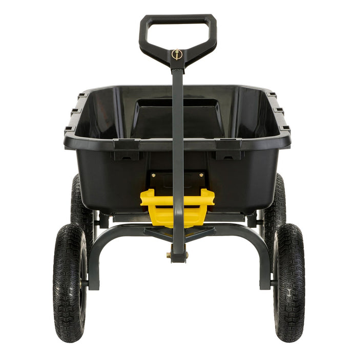 Gorilla 9 Cu. Ft. Heavy Duty Poly Dump Cart with Flat Free Tires
