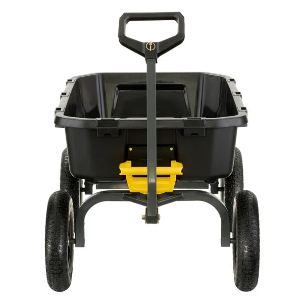 Gorilla 9 Cu. Ft. Heavy Duty Poly Dump Cart with Flat Free Tires