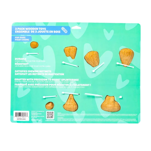 South Paw – Recycled Wood Fibre Toy 3-pack