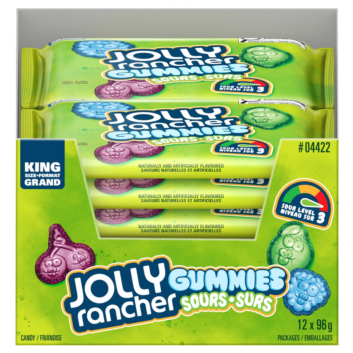 Jolly Rancher Gummies Sours Candies, 12 × 96 g