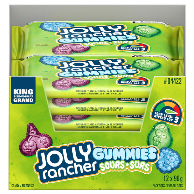 Jolly Rancher Gummies Sours Candies, 12 × 96 g