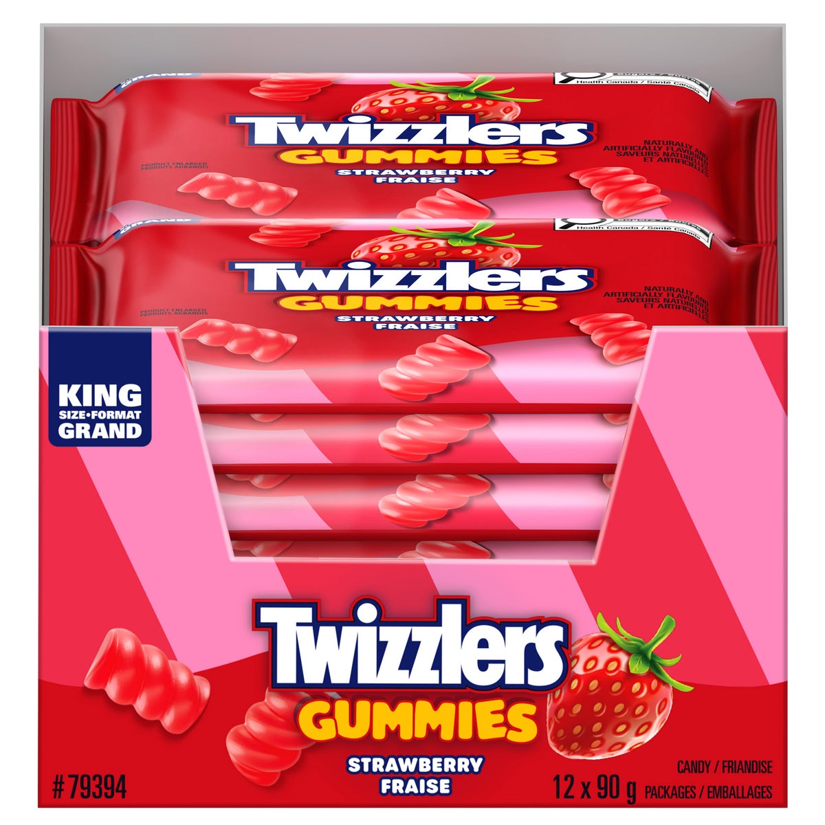 Twizzlers Gummies Strawberry Candies, 12 × 90 g