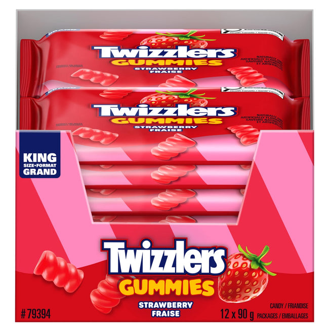 Twizzlers Gummies Strawberry Candies, 12 × 90 g