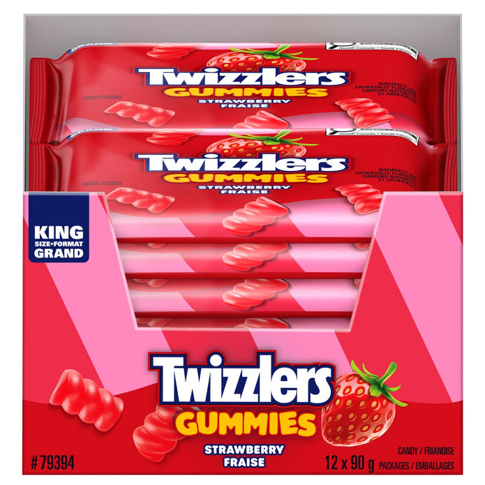 Twizzlers Gummies Strawberry Candies, 12 × 90 g