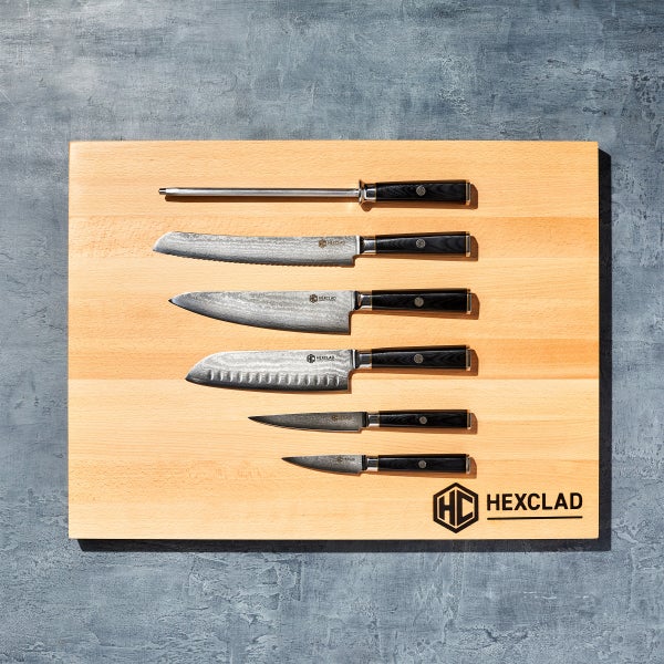 Hexclad Master Series Japanese Damascus Steel Knife Set, 7-piece