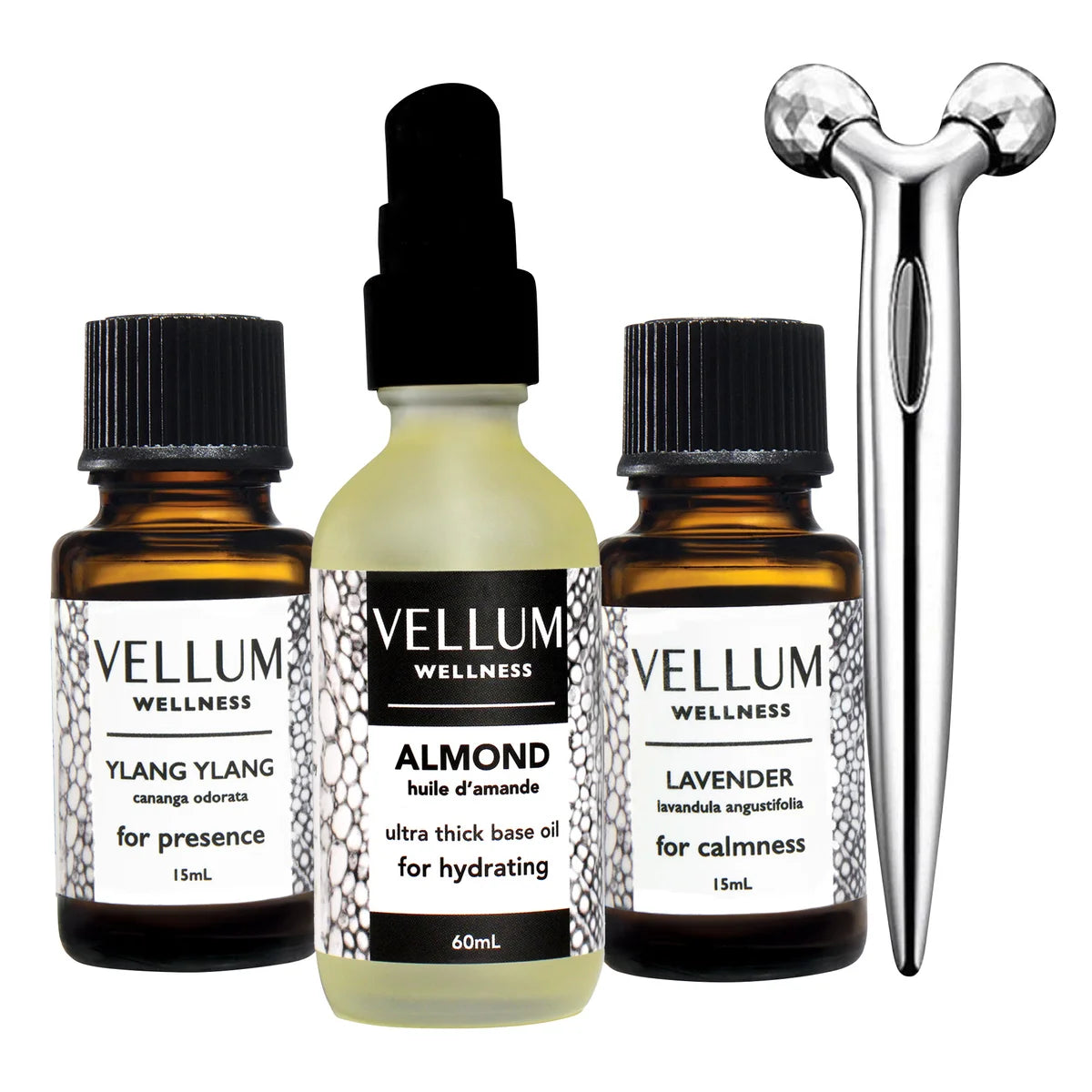 Vellum Wellness Natural Sleep Kit with Essential Oils and Facial Roller