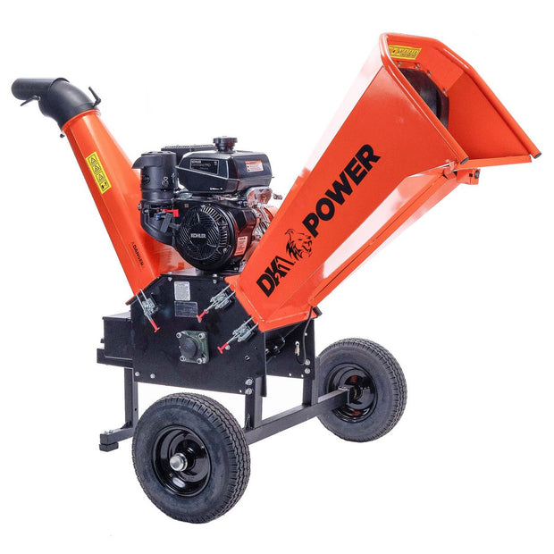 DK2 POWER 6-Inch 14 HP 429 cc Cyclonic Drum Chipper Shredder with Heavy-Duty Outdoor Power Equipment Cover (Large)