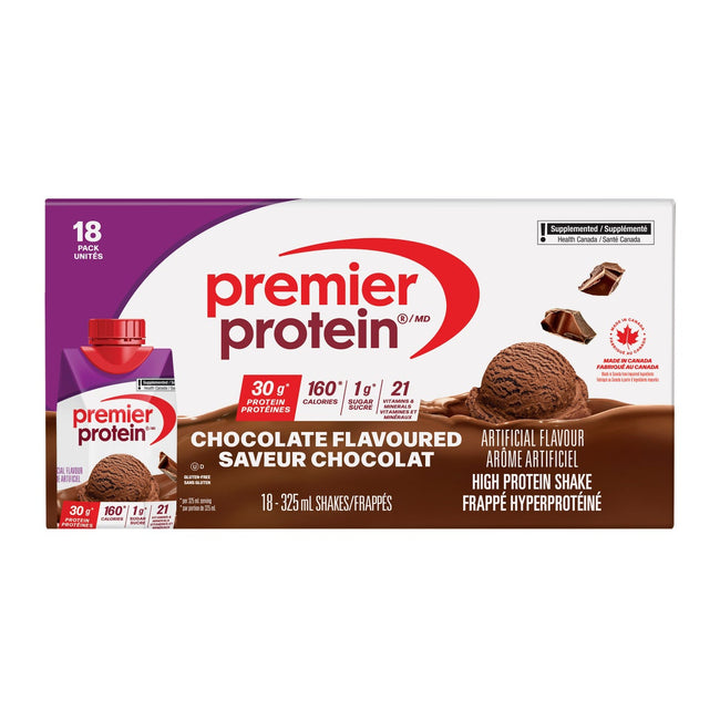 Premier Protein High-protein Chocolate Shake, 18 x 325 mL