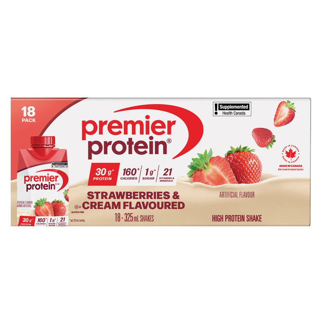 Premier Protein High-protein Strawberry Shake, 18 x 325 mL