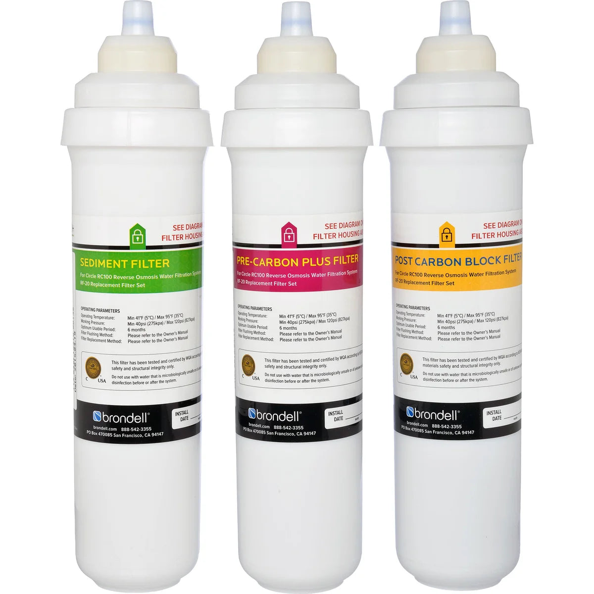 Brondell - RF-20 Filter 3-pack