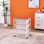 Edifice Mesh Rolling Cart, 3 Baskets