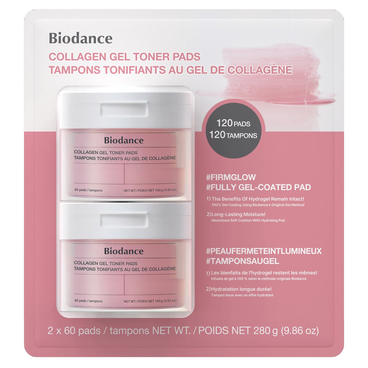 Biodance Collagen Gel Toner Pads, 2 x 60