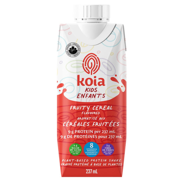 Koia Kids Plant-Protein Nutrition Shake, Fruity Cereal, 18 x 237 mL