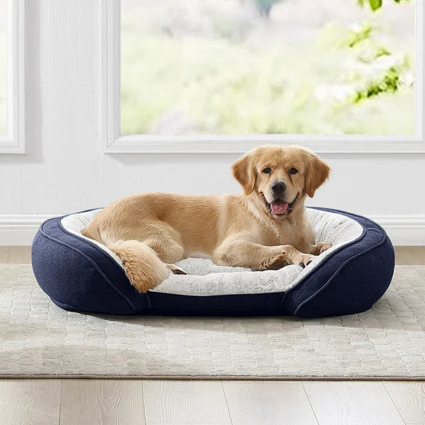 Cuddler Pet Bed 41 in.x 31 in.,  Deja Dark Blue