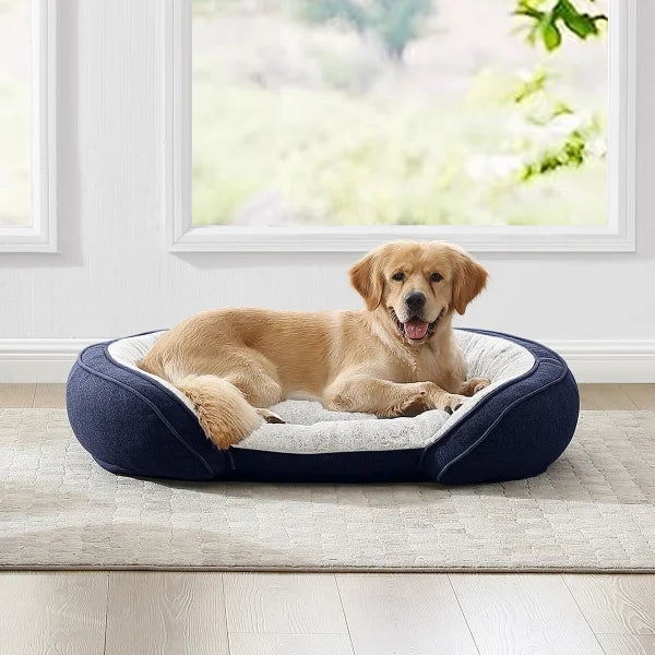 Cuddler Pet Bed 41 in.x 31 in.,  Deja Dark Blue