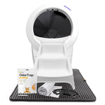 Litter-Robot 4 Self Cleaning Electric Cat Litter Box Exclusive Bundle, White