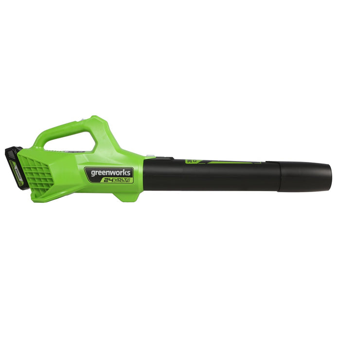 Greenworks 48V (2x24V) Lawn Mower & String Trimmer & Blower Combo, (2) 4.0Ah Batteries and Dual Port Charger Included