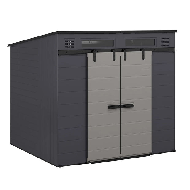 Suncast Modernist 8 ft. x 7 ft. Dual Barn Door Storage Shed