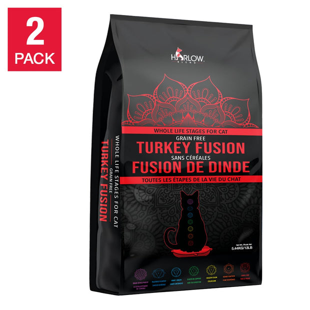 Harlow Blend Turkey Fusion Grain Free All Life Stages Cat Formula, 2 × 5.44 kg (12 lb)