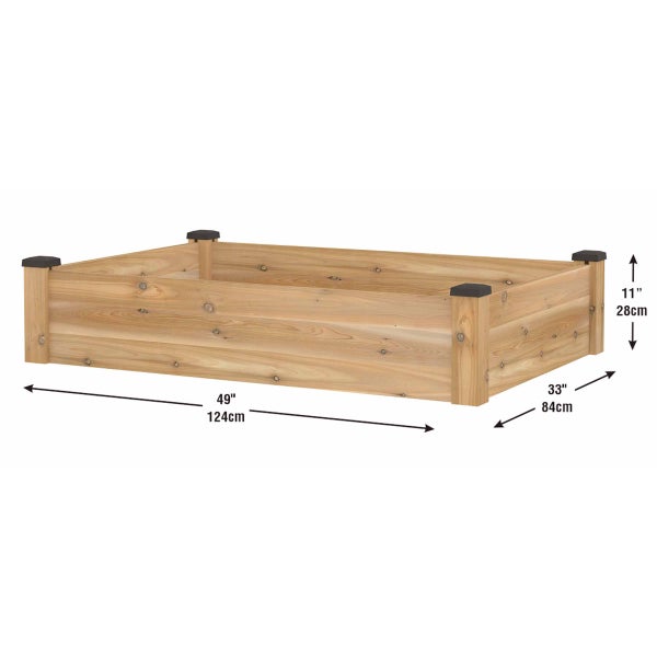 CedarCraft Cedar Raised Garden Bed 33 x 49 x 11