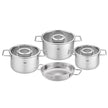 Fissler Pure Collection Stainless Steel Cookware Set, 7-piece