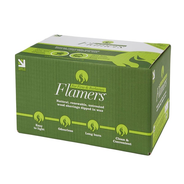Flamers Natural Firelighters For Fires And Barbecues, 248-pieces