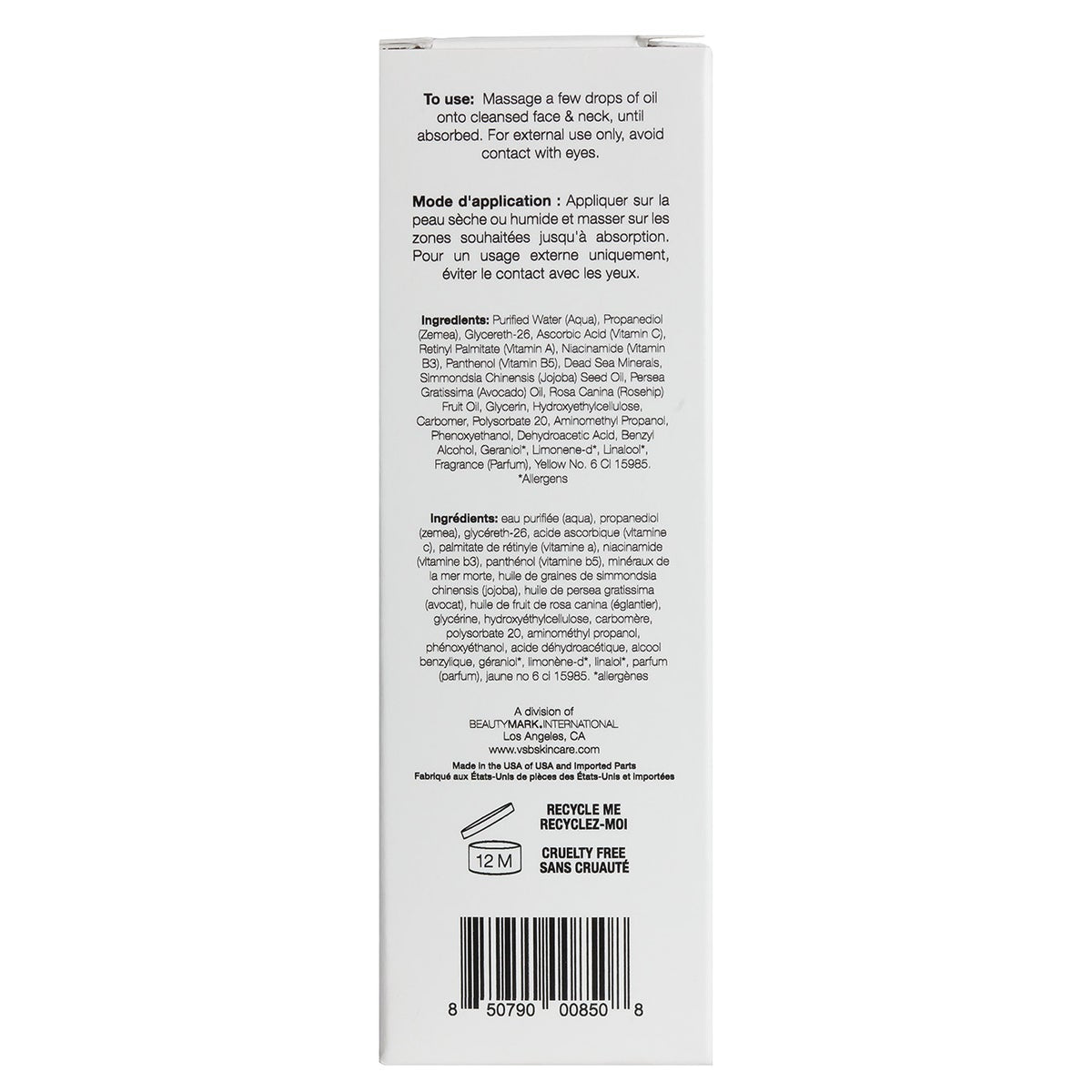 Vitamins and Sea Beauty Dead Sea Minerals and Vitamin C Toning Skin Serum, 2 x 60 mL