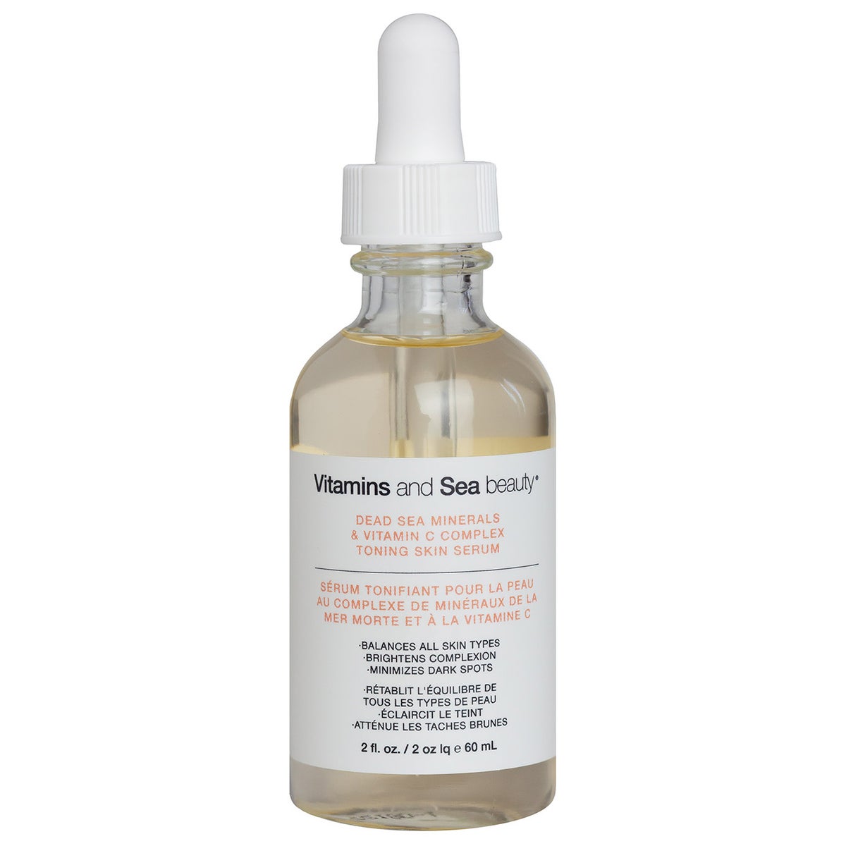 Vitamins and Sea Beauty Dead Sea Minerals and Vitamin C Toning Skin Serum, 2 x 60 mL