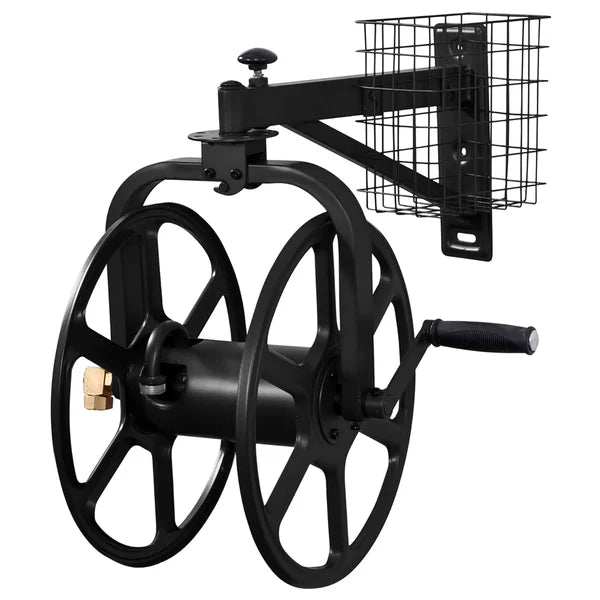 Navigator Single Arm Rotating Hose Reel, Black